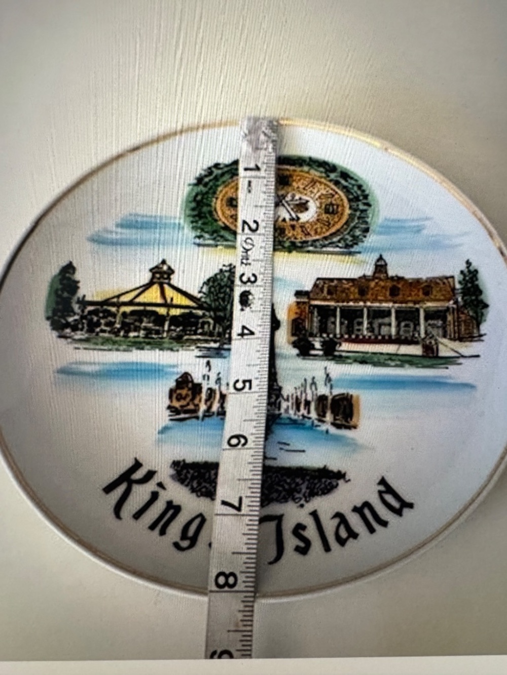 Vintage Kings Island Decorative Collectible Souvenir Plate 8 1/4" - Picture 3 of 7